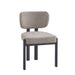 CHAISE BAGUETTE PIED METAL NOIR SERGE CHENILLE MOKA - image 1