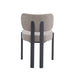 CHAISE BAGUETTE PIED METAL NOIR SERGE CHENILLE MOKA - image 3