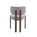 CHAISE BAGUETTE PIED EFFET NOYER SERGE CHENILLE MOKA - image 3