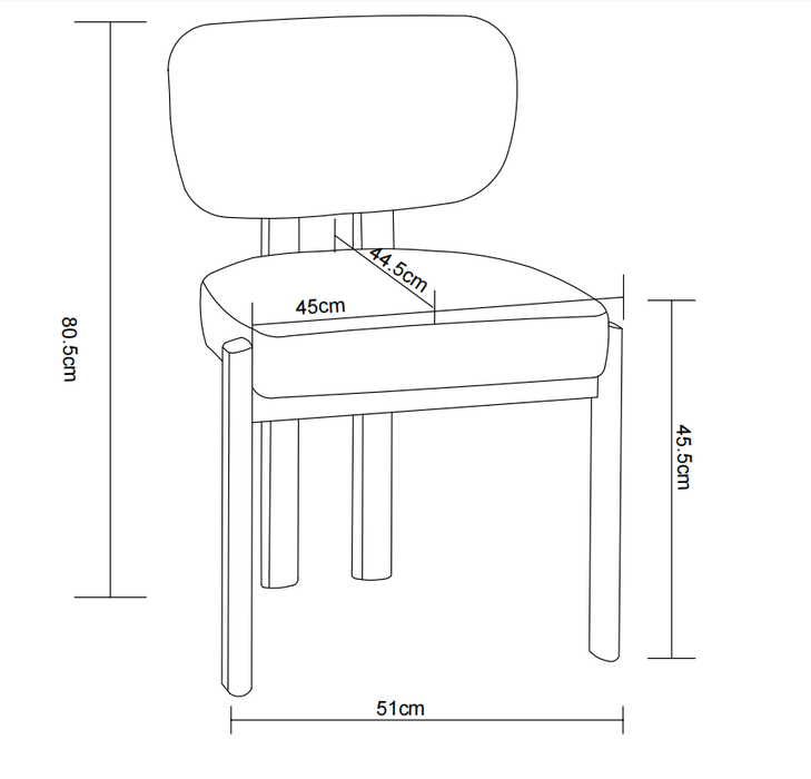 CHAISE BAGUETTE PIED EFFET BOIS SERGE CHENILLE LIGHT GRIS