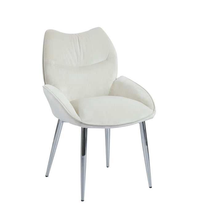 CHAISE LOHA PIED CHROME BEIGE