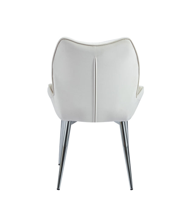 CHAISE LOHA PIED CHROME BEIGE