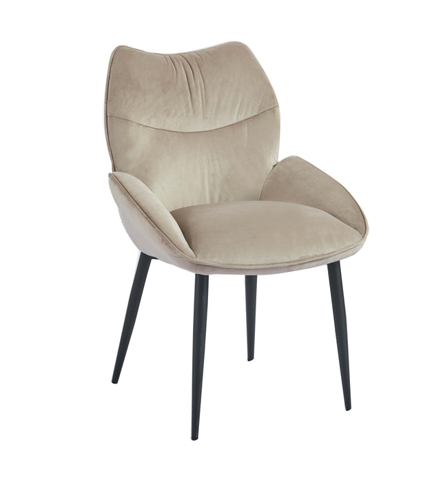 CHAISE LOHA PIED METAL NOIR TAUPE - image 2