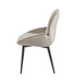 CHAISE LOHA PIED METAL NOIR TAUPE