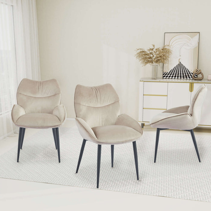 CHAISE LOHA PIED METAL NOIR TAUPE - image 6