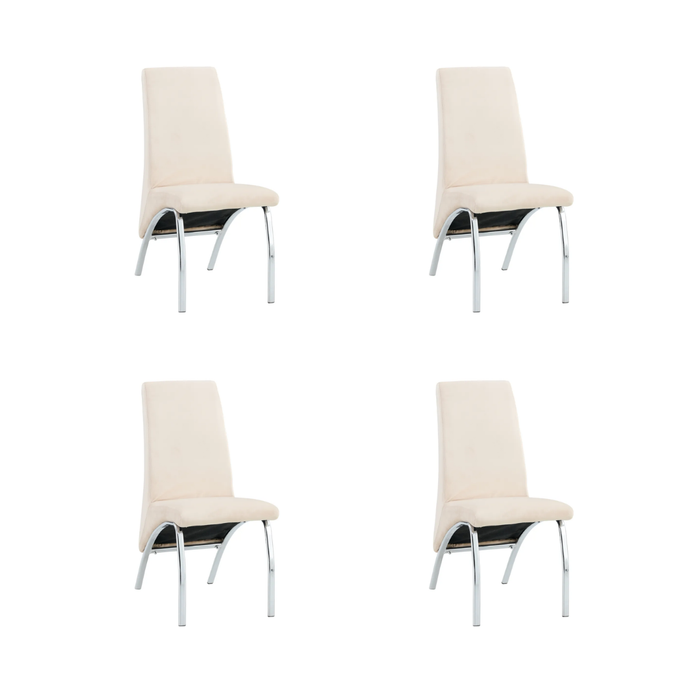 Lot de Chaises Fate chrome et velours - image 1