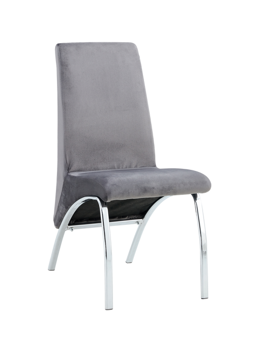 Lot de Chaises Fate chrome et velours - image 1