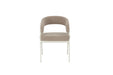 CHAISE ALICIA PIED METAL BEIGE ASSISES GRAIN MOKA - image 1