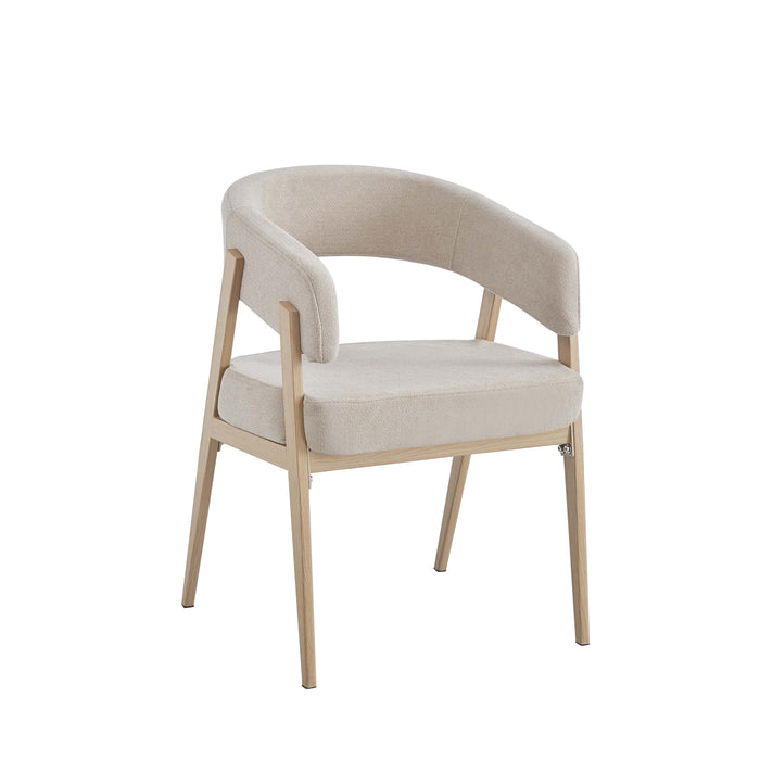 CHAISE ALICIA PIED EFFET CHENE ASSISES GRAIN MOKA - image 2