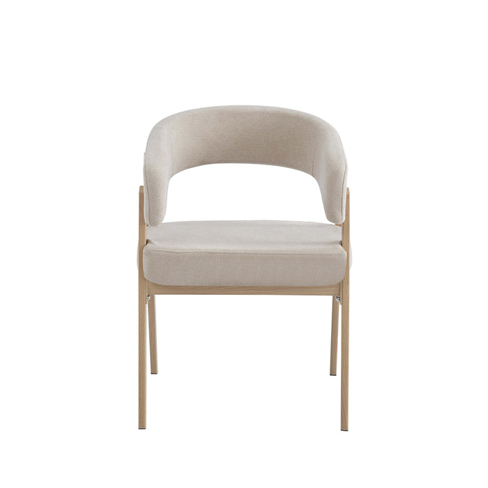 CHAISE ALICIA PIED EFFET CHENE ASSISES GRAIN MOKA - image 1