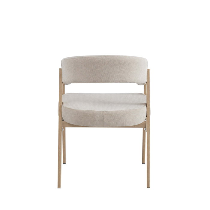 CHAISE ALICIA PIED EFFET CHENE ASSISES GRAIN MOKA - image 3
