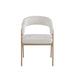 CHAISE ALICIA PIED EFFET CHENE ASSISES VELOURS BEIGE - image 1
