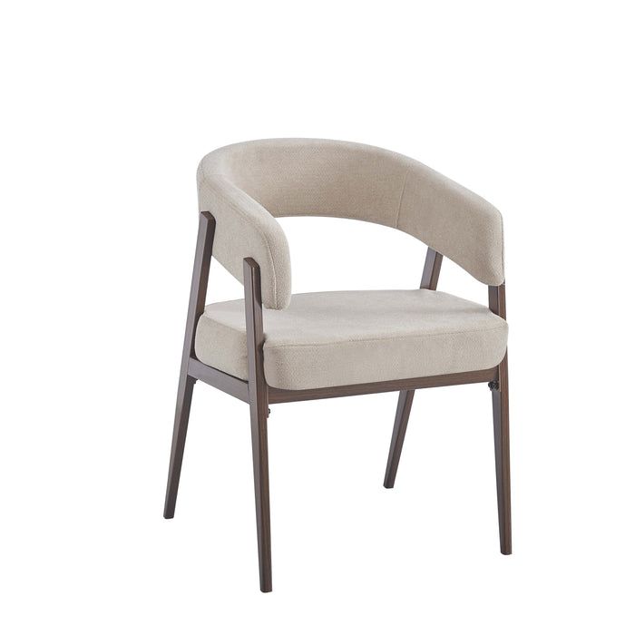 CHAISE ALICIA PIED EFFET NOYER ASSISES GRAIN MOKA - image 2