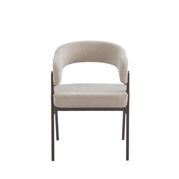 CHAISE ALICIA PIED EFFET NOYER ASSISES GRAIN MOKA - image 1