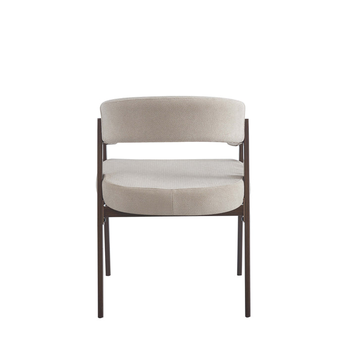 CHAISE ALICIA PIED EFFET NOYER ASSISES GRAIN MOKA - image 3