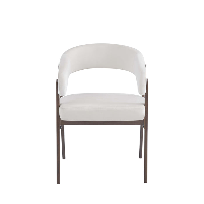 CHAISE ALICIA PIED EFFET NOYER ASSISES VELOURS BEIGE - image 1