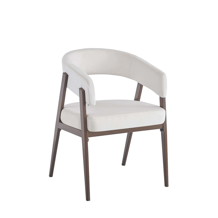 CHAISE ALICIA PIED EFFET NOYER ASSISES VELOURS BEIGE - image 2