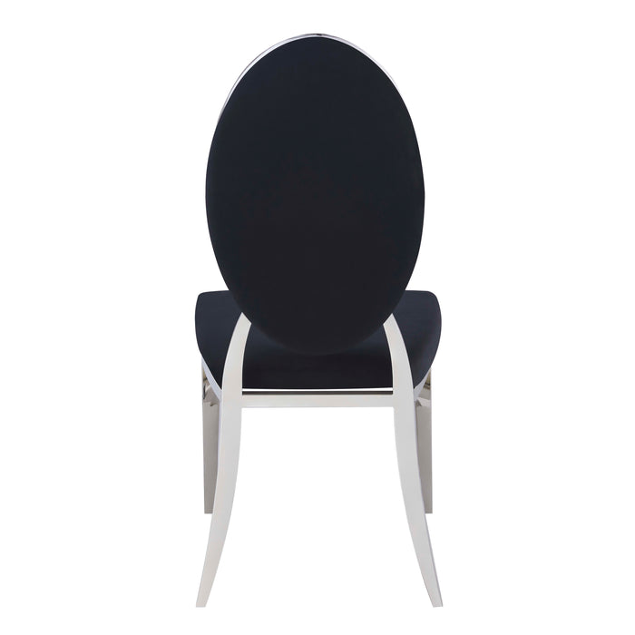 Lot de chaises MEDAILLON capitonnées chrome et velours - image 3