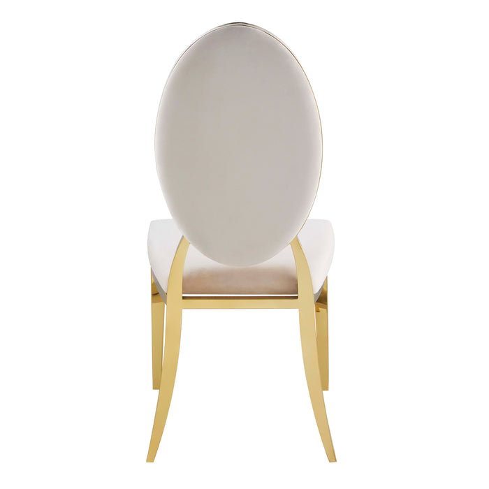 Lot de chaises MEDAILLON capitonnées Gold et velours - image 2