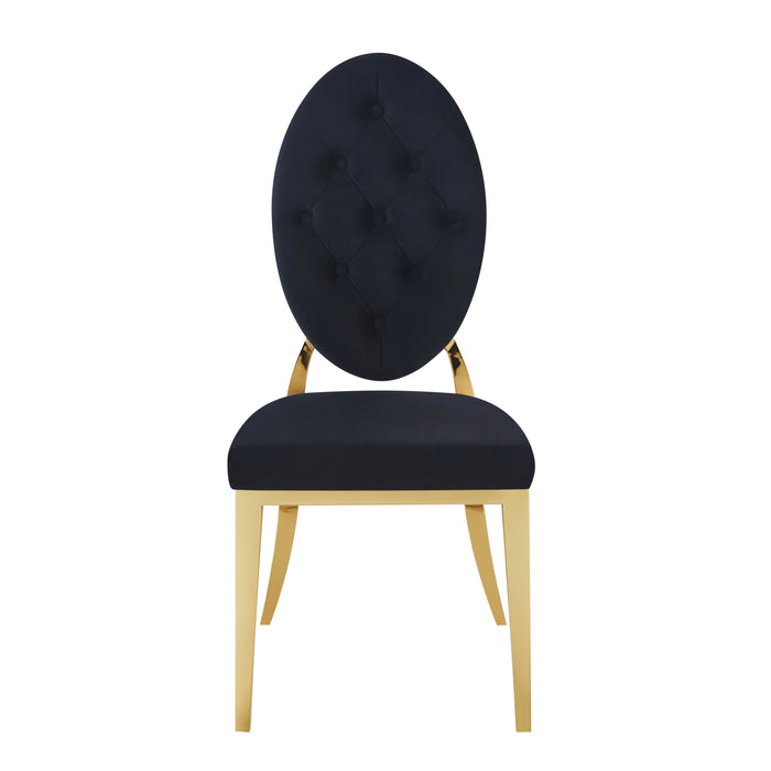 Lot de chaises MEDAILLON capitonnées Gold et velours - image 3