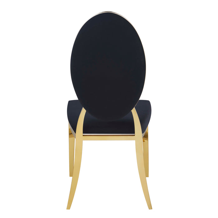 Lot de chaises MEDAILLON capitonnées Gold et velours - image 2