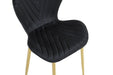 CHAISE COLONNA PIEDS METAL GOLD TISSU VELOURS NOIR - image 5