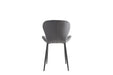 CHAISE COLONNA PIEDS METAL NOIR TISSU VELOURS ANTHRACITE - image 3