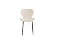 CHAISE COLONNA PIEDS METAL NOIR TISSU VELOURS BEIGE - image 1