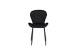 CHAISE COLONNA PIEDS METAL NOIR TISSU VELOURS NOIR - image 1