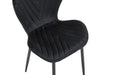 CHAISE COLONNA PIEDS METAL NOIR TISSU VELOURS NOIR - image 5