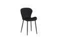 CHAISE COLONNA PIEDS METAL NOIR TISSU VELOURS NOIR - image 2