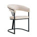CHAISE AVEC ACCOUDOIR BRITTANY METAL NOIR VELOURS BEIGE - image 2