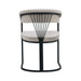 CHAISE AVEC ACCOUDOIR BRITTANY METAL NOIR VELOURS GRIS - image 4