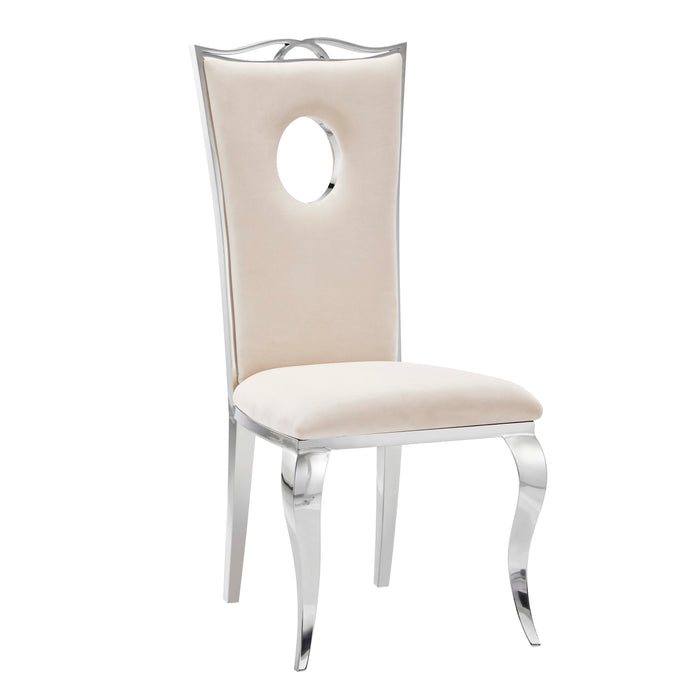 Lot de Chaises baroque ROYAL Chrome Velours - image 2