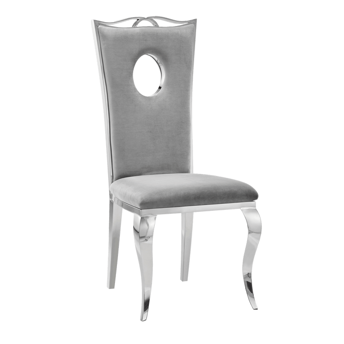 Lot de Chaises baroque ROYAL Chrome Velours - image 1