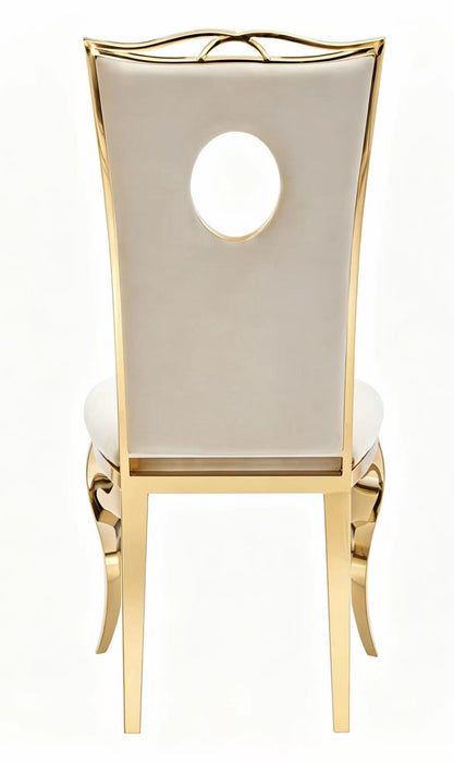 Lot de Chaises baroque ROYAL Gold Velours Beige - image 3