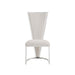 CHAISES MELISSA PIED METAL CHROME ASSISE VELOURS BEIGE - image 1