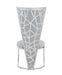 CHAISES MELISSA PIED METAL CHROME ASSISE VELOURS GRIS - image 3