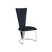 CHAISES MELISSA PIED METAL CHROME ASSISE VELOURS NOIR - image 2