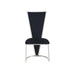 CHAISES MELISSA PIED METAL CHROME ASSISE VELOURS NOIR - image 1