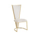 CHAISES MELISSA PIED METAL GOLD ASSISE VELOURS BEIGE - image 2