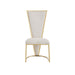 CHAISES MELISSA PIED METAL GOLD ASSISE VELOURS BEIGE - image 1