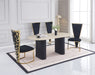 CHAISES MELISSA PIED METAL GOLD ASSISE VELOURS NOIR - image 5