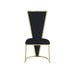 CHAISES MELISSA PIED METAL GOLD ASSISE VELOURS NOIR - image 1