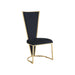 CHAISES MELISSA PIED METAL GOLD ASSISE VELOURS NOIR - image 2