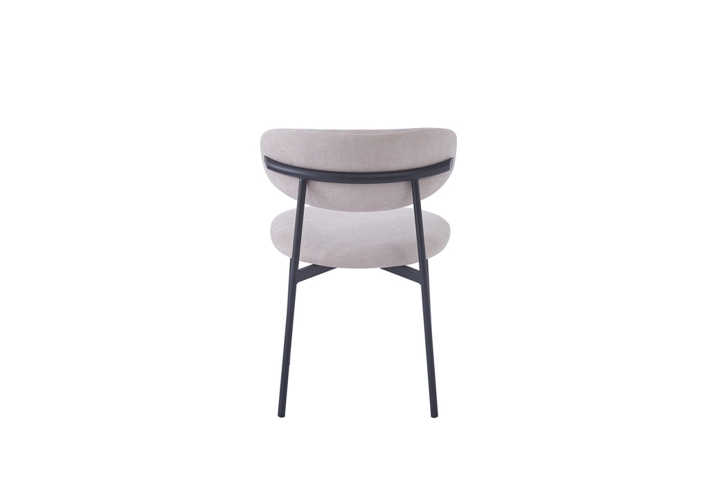 CHAISE LULU PIEDS METAL NOIR SERGE MOKA - image 4