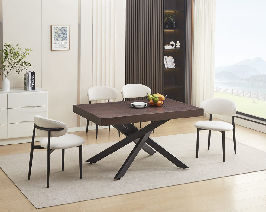 TABLE EXTENSIBLE A RALLONGE BALNI EN NOYER 140/220 - image 5