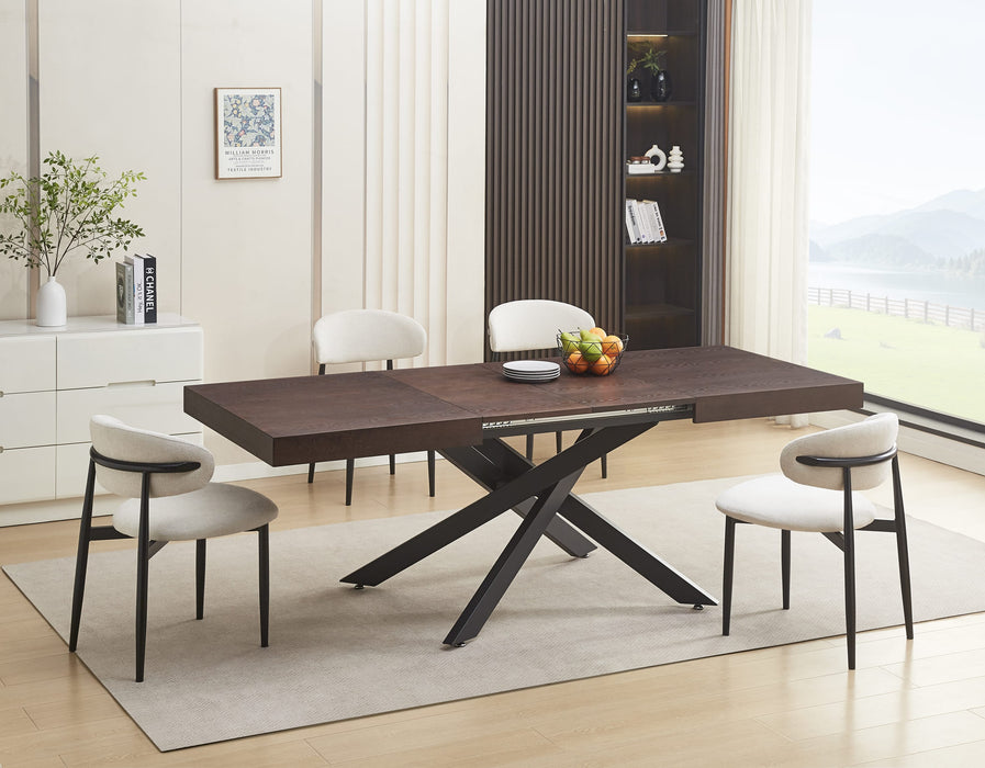 TABLE EXTENSIBLE A RALLONGE BALNI EN NOYER 140/220 - image 6