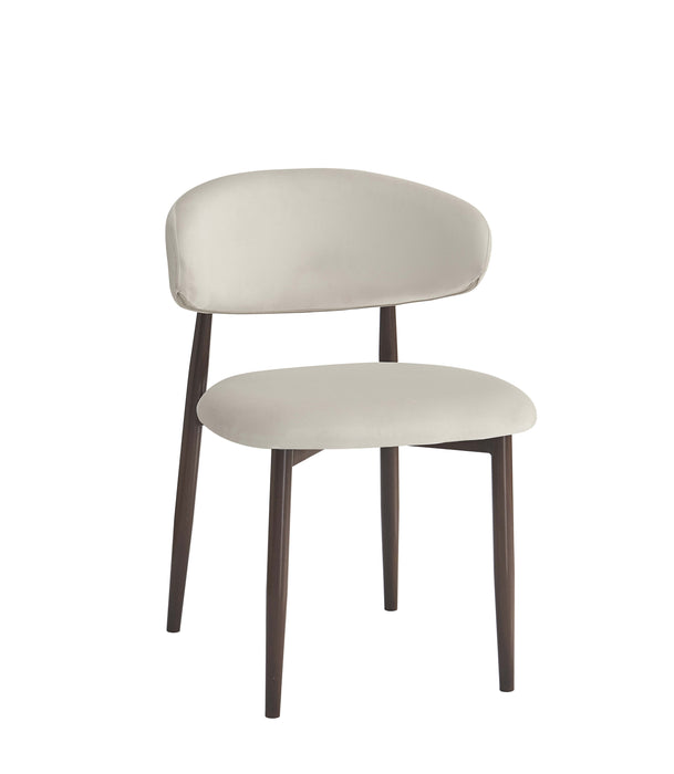 CHAISE LUCILE PIED EFFET NOYER VELOURS BEIGE - image 2