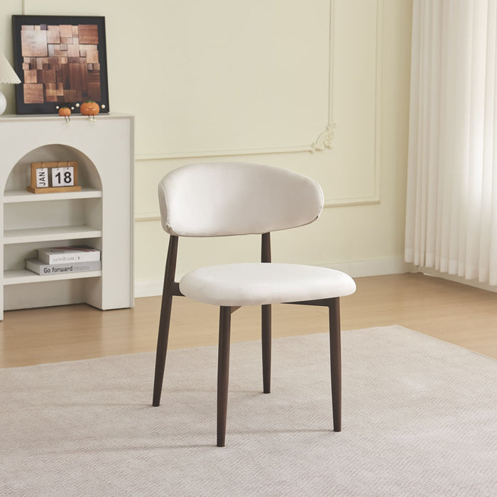 CHAISE LUCILE PIED EFFET NOYER VELOURS BEIGE